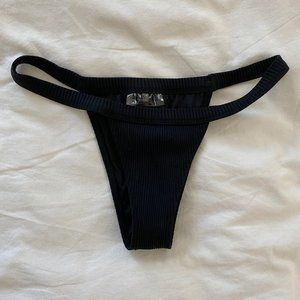 Minimale Animale Black Bikini Bottoms Ribbed
